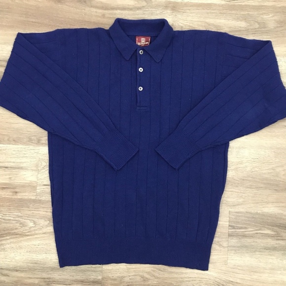 Vintage Nordstrom Lambswool Polo Sweater - Picture 2 of 7